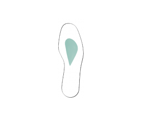 Appui rétro-capital ARC 7722, élément moulé pour la confection de semelles orthopédiques.