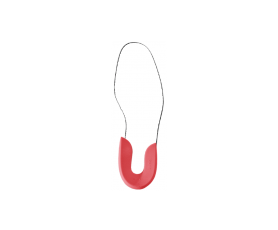 Anneau talonnier en EVA rouge haute densité pour la fabrication de semelles orthopédiques, élément de décharge du talon
