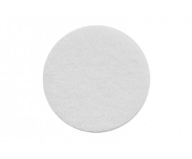 Pastilles velours autocollantes extra plates blanches, diamètre 25mm, utilisées pour fixer des éléments d'orthèse