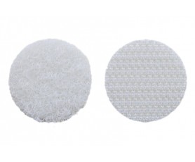 Boîte de 200 pastilles adhésives blanches de 20 mm (velours et crochets) pour fixation temporaire en podologie et orthoplastie