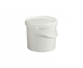 Lot de 5 seaux blancs gradués de 5 litres pour mélange de plâtre et résine en podologie